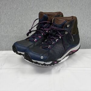 Oboz Sapphire Mid B-DRY Waterproof Hiking Boots Womens 11 Navy Blue Purple 655
